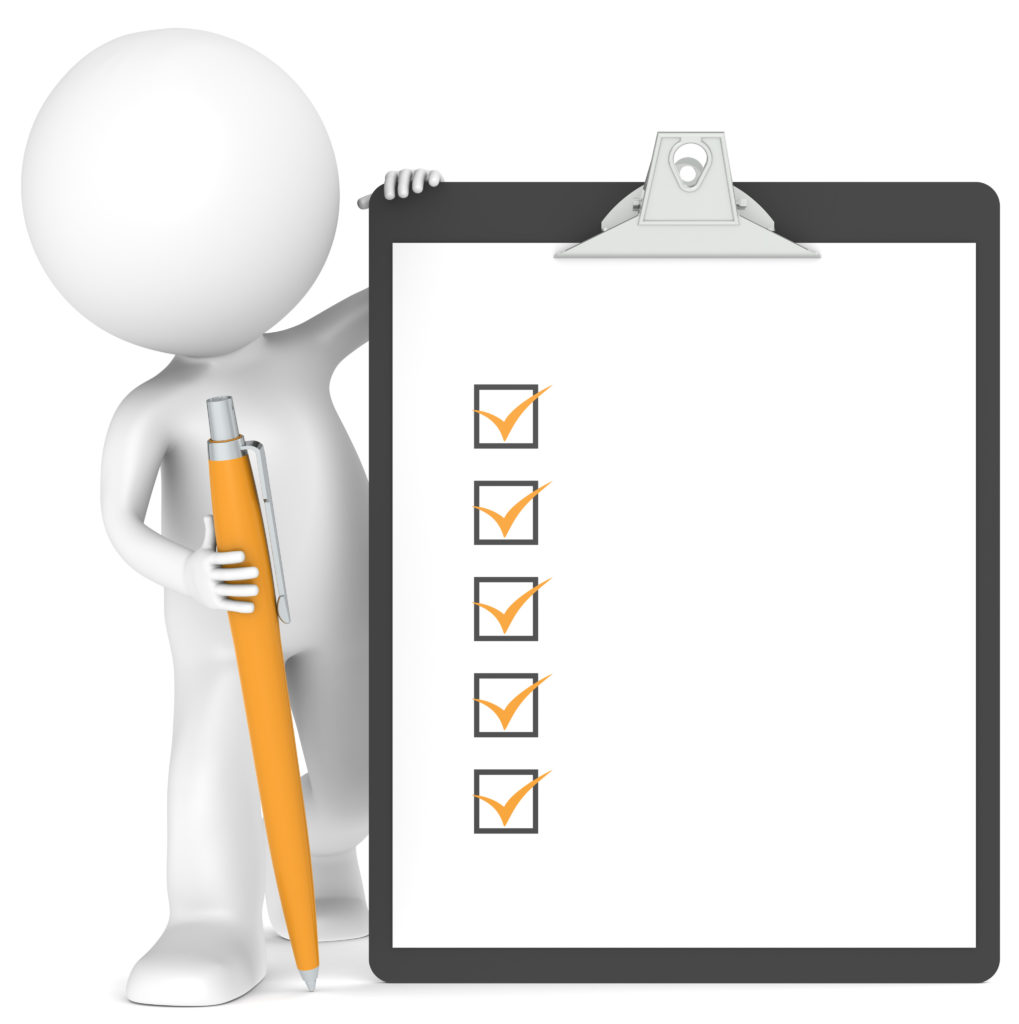 Männchen mit abgehakter To Do Liste